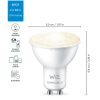 WiZ Wi-Fi GU10 LED 4,9W 345lm CRI90 2700K