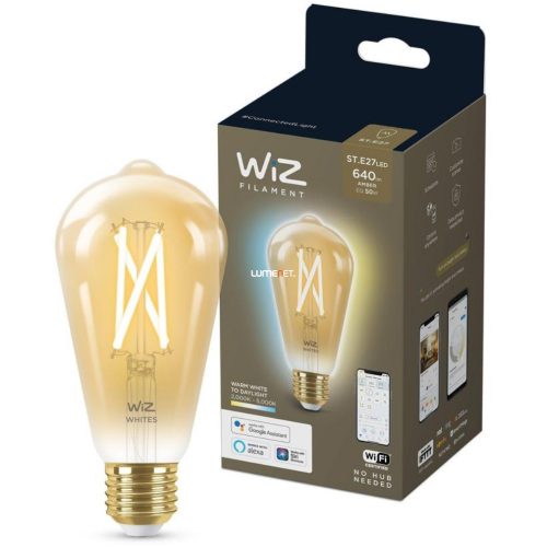 WiZ Wi-Fi ST64 E27 LED 6,7W 640lm CRI90 2000-5000K