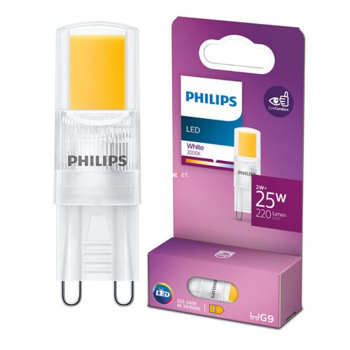 Philips G9 LED 2W 220lm 3000 K 300° - 25W izzó helyett