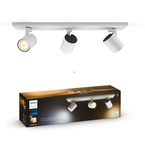 Philips Hue Runner White Ambiance LED 3-as spot lámpa, fehér + DIM Switch