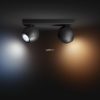 Philips Hue Buckram White Ambiance LED 2-es spot lámpa, fekete + DIM Switch