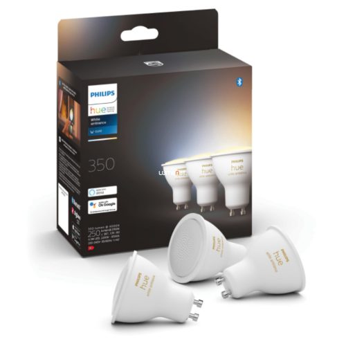 Philips Hue White Ambiance 4,3W GU10 LED fényforrás 3db/csomag