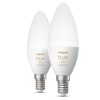 Philips Hue White Ambiance 4W E14 LED gyerya fényforrás 2db/csomag