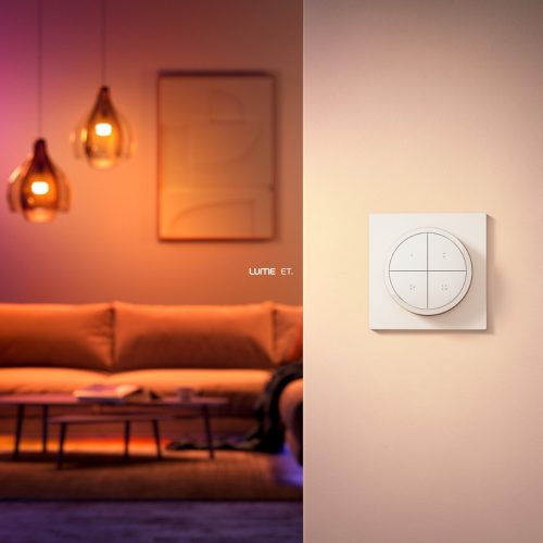 Philips Hue Dial Tap távirányító fali tartóval, fehér