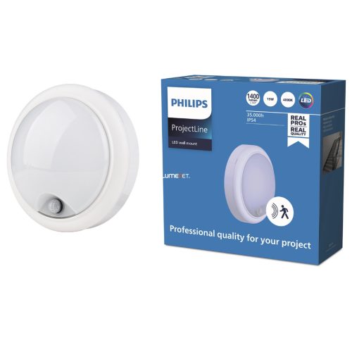 Philips ProjectLine kerek LED fali lámpa jelenlétérzékelővel 15W 4000K 1400lm IP54