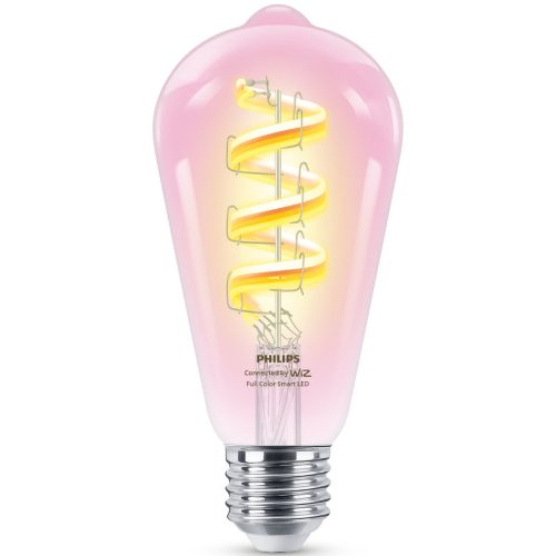 WiZ okos E27 LED, Edison forma, 2200-6500 K (RGBW)