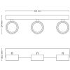 Philips karos LED spot lámpa, melegfehér, 3x5,5 W, fekete színben (Brecia Spot)