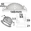 Isoled Luna LED mélysugárzó indirekt fénnyel, 15W 675lm 2700K 112429