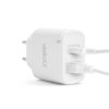 Hálózati Adapter USB + Type-C PD20W gyorstöltéssel - fehér