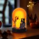 Halloween-i LED dekor - narancs - 3 x AAA - 8 x 12,5 cm