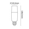 LED izzó T45 E27 13W 3000K 1300lm