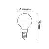 Mini gömb LED E14 6W 3000K 510lm