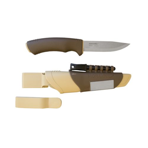 MORAKNIV BUSHCRAFT SURVIVAL (S) kés, tokkal, szikravetővel, élezővel, barna