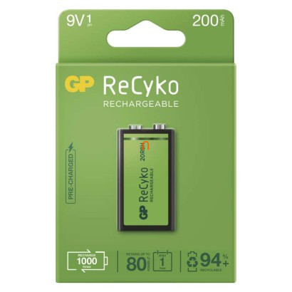 GP ReCyko NiMH Akkumulátor 6HR61 (9V) 200mAh