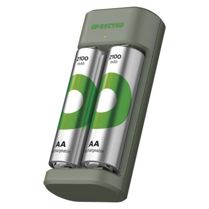 GP akkumulátor töltő E221+2xAA, 2100mAh (ReCyko)