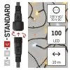 Standard LED sorolható karácsonyi füzér, villogó, 10 m, kültéri, meleg/hideg fehér