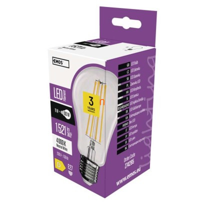 LED izzó Filament A67 / E27 / 11 W (100 W) / 1 521 lm / természetes fehér