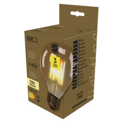 LED izzó Vintage G95 / E27 / 4 W (40 W) / 470 lm / meleg fehér