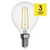 LED izzó Filament Mini Globe / E14 / 1,8 W (25 W) / 250 lm / meleg fehér