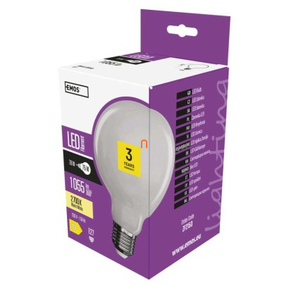 LED izzó Filament gömb / E27 / 7,8 W (75 W) / 1 055 lm / meleg fehér