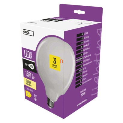 LED izzó Filament gömb / E27 / 11 W (100 W) / 1 521 lm / meleg fehér