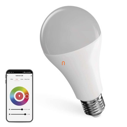 LED izzó GoSmart A65 / E27 / 14 W (94 W) / 1 400 lm / RGB / dimmelhető / Wi-Fi