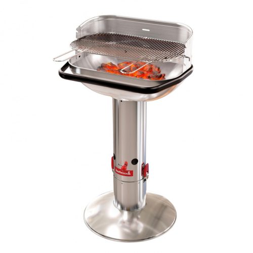 Rozsdamentes acél faszenes grill, 55x33x101cm (Loewy 55)