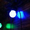 Színes gömb party fényfüzér, sorolható, tápegység nélkül, 10db LED, 5m