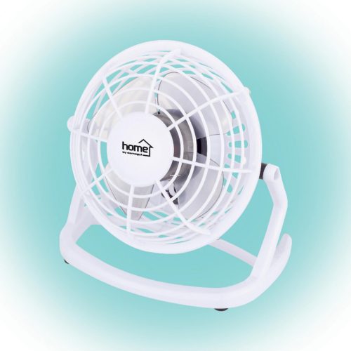 Asztali USB ventilátor, 10cm, fehér